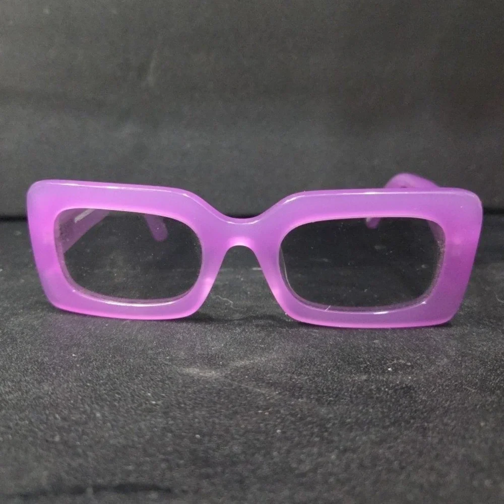 Princess Polly Kids Purple Rectangular Sunglasses, Chunky Translucent, Y2K Retro